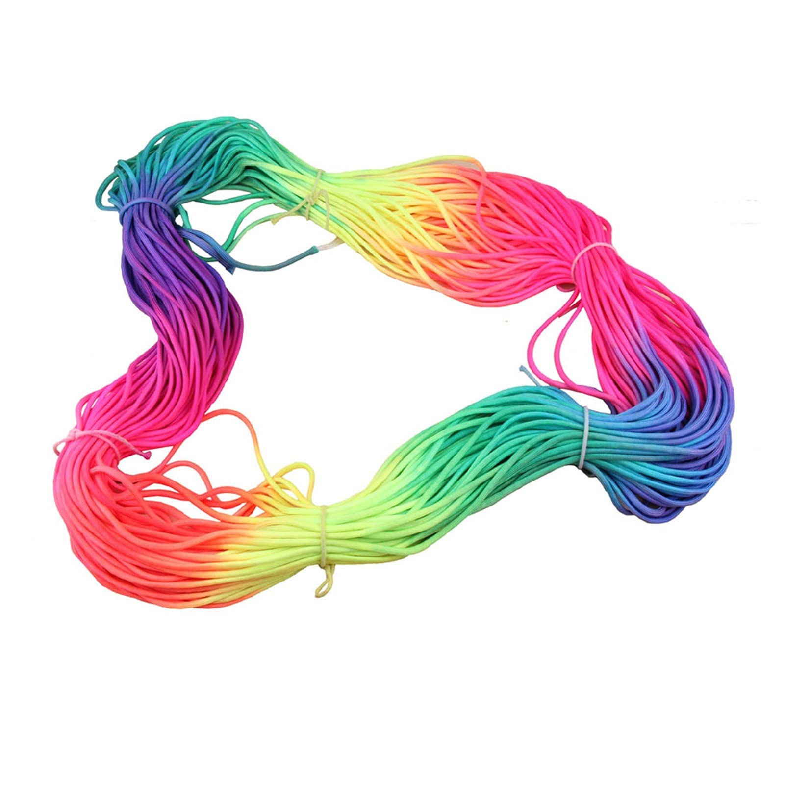 100m Rainbow Paracord, 550 Paracord Paracadute Cordino Cordino Corda 7 Filo rampicante Realizzato da Nylon (Color : Dark Rainbow)