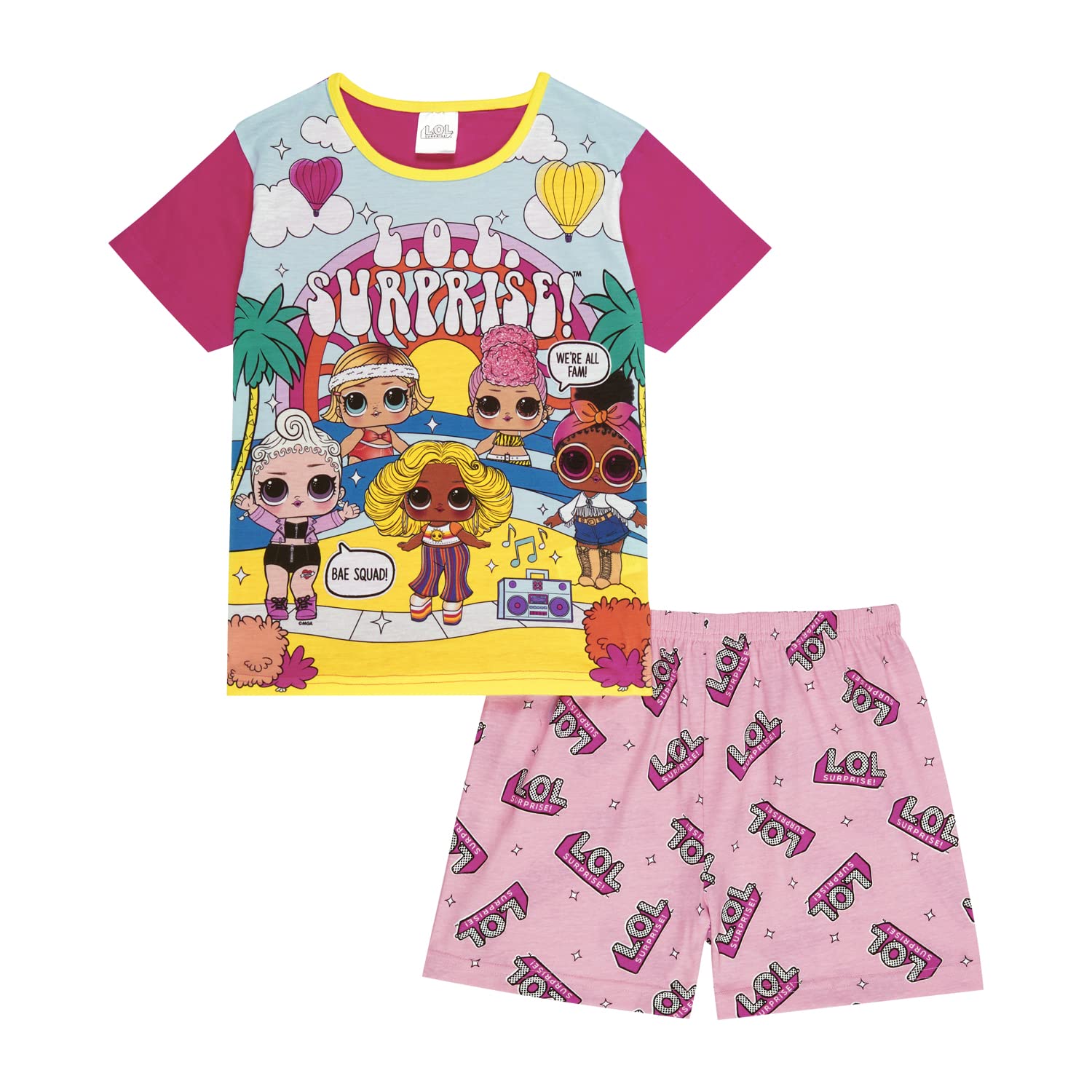 L.O.L. Surprise!LOL Surprise! Girls Pyjamas Short Pjs Set, Ages 5 to 12 Years Old