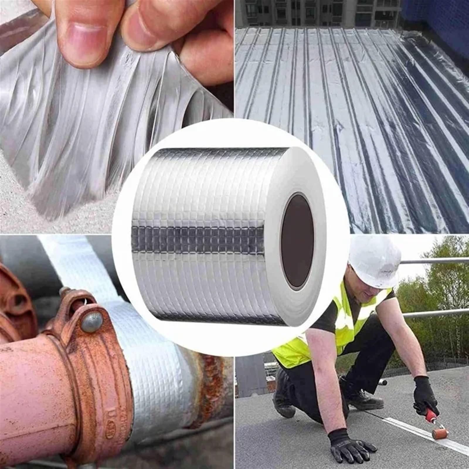 Cintas a prueba de agua Cintas de butilo Cintas de Cinta de butilo, papel de aluminio, cinta de caucho de butilo, alta temperatura, súper resistente, impermeable, autoadhesiva, reparación de tuberías