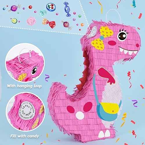 Miniatura 553 de WERNNSAI - Piñata de sirena plegable, piñata de cumpleaños con flecos que incluye cuerda para jalar, venda y bate. Decoraciones