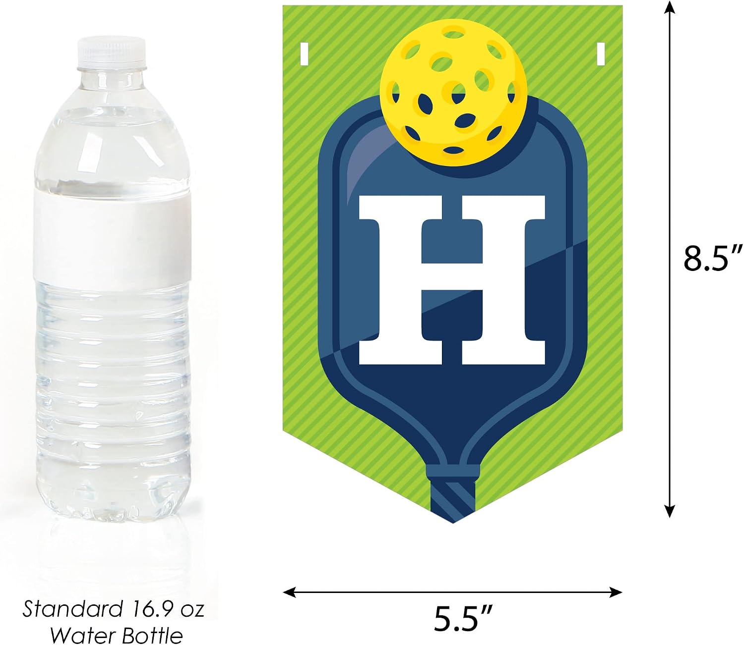 Big Dot of Happiness Let’s Rally - Pickleball - Birthday Party Bunting Banner - Party Decorations - Happy Birthday image 3
