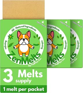 ZenMelts Dogs Anxiety Relief Calming 3 Strips only - Anti Anxiety for Dogs During Fireworks, Storms & Separation - Non-Drowsy Tasty Dog 3 - Melt