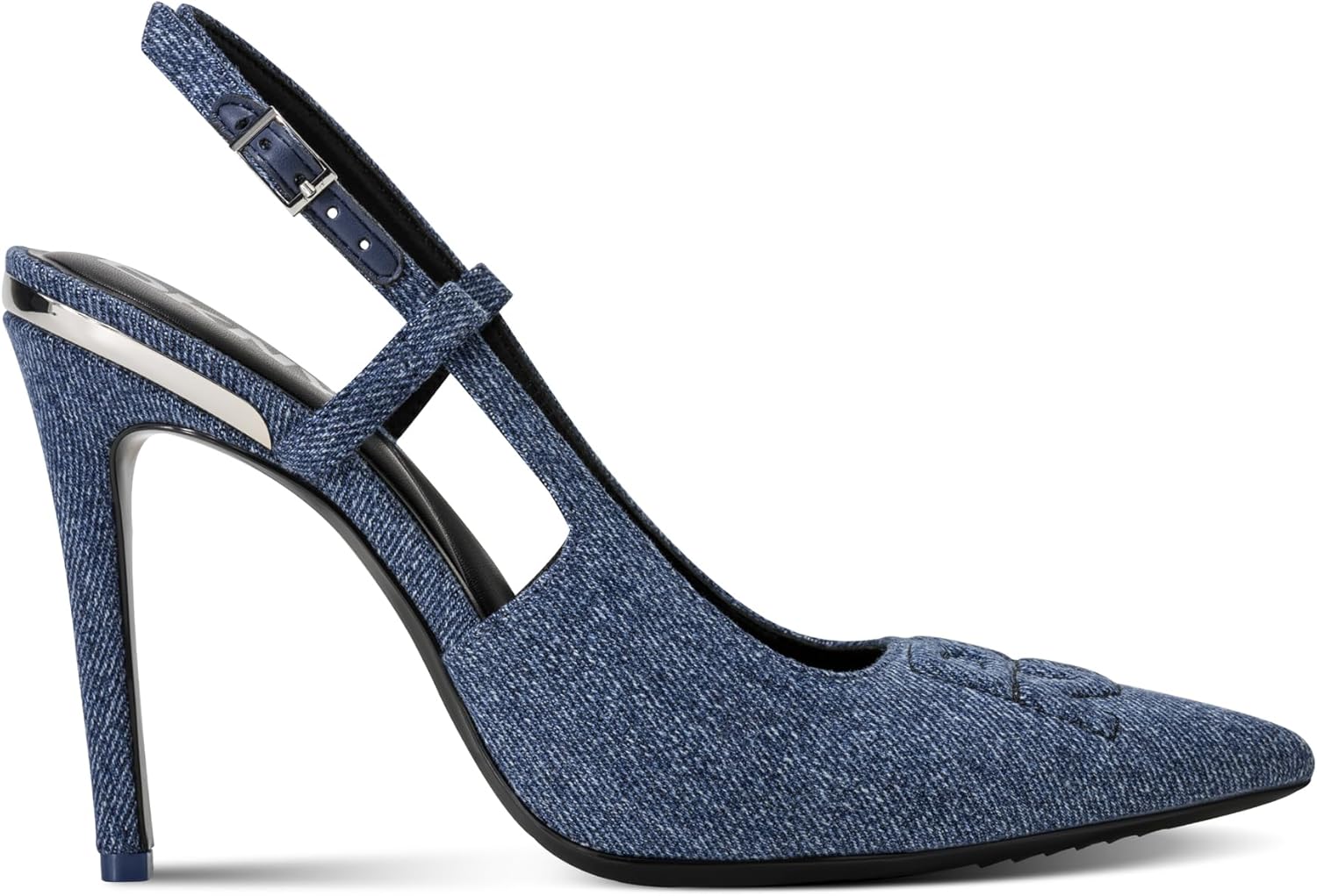 DKNY Women's Mediville Pointed Toe Slingback Pump with Logo