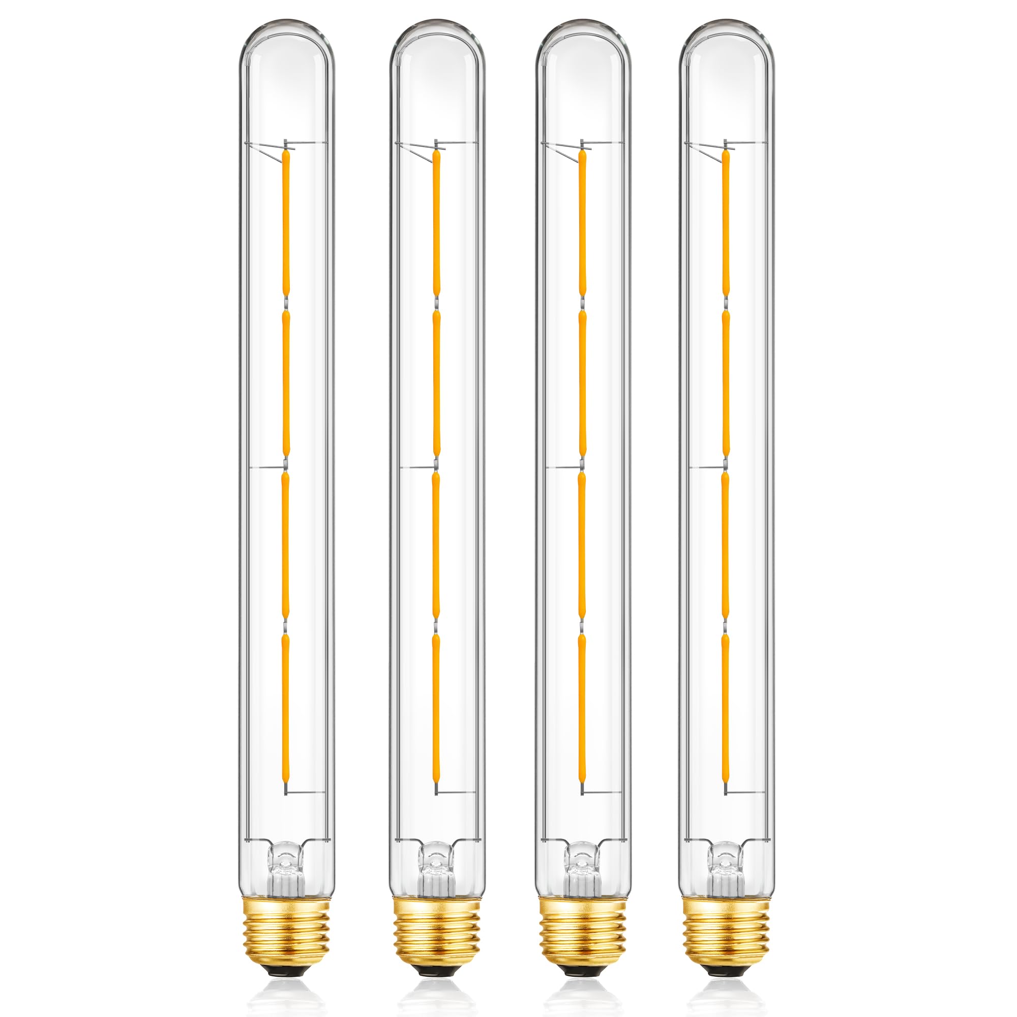 XININSUN T300 Led Bulb, 11.8 Inch Long Tubular Led Light Bulbs, 100Watt Equivalent, 1000lm, Dimmable, Clear Glass, E26 10W T10 LED Edison Tube Lamp