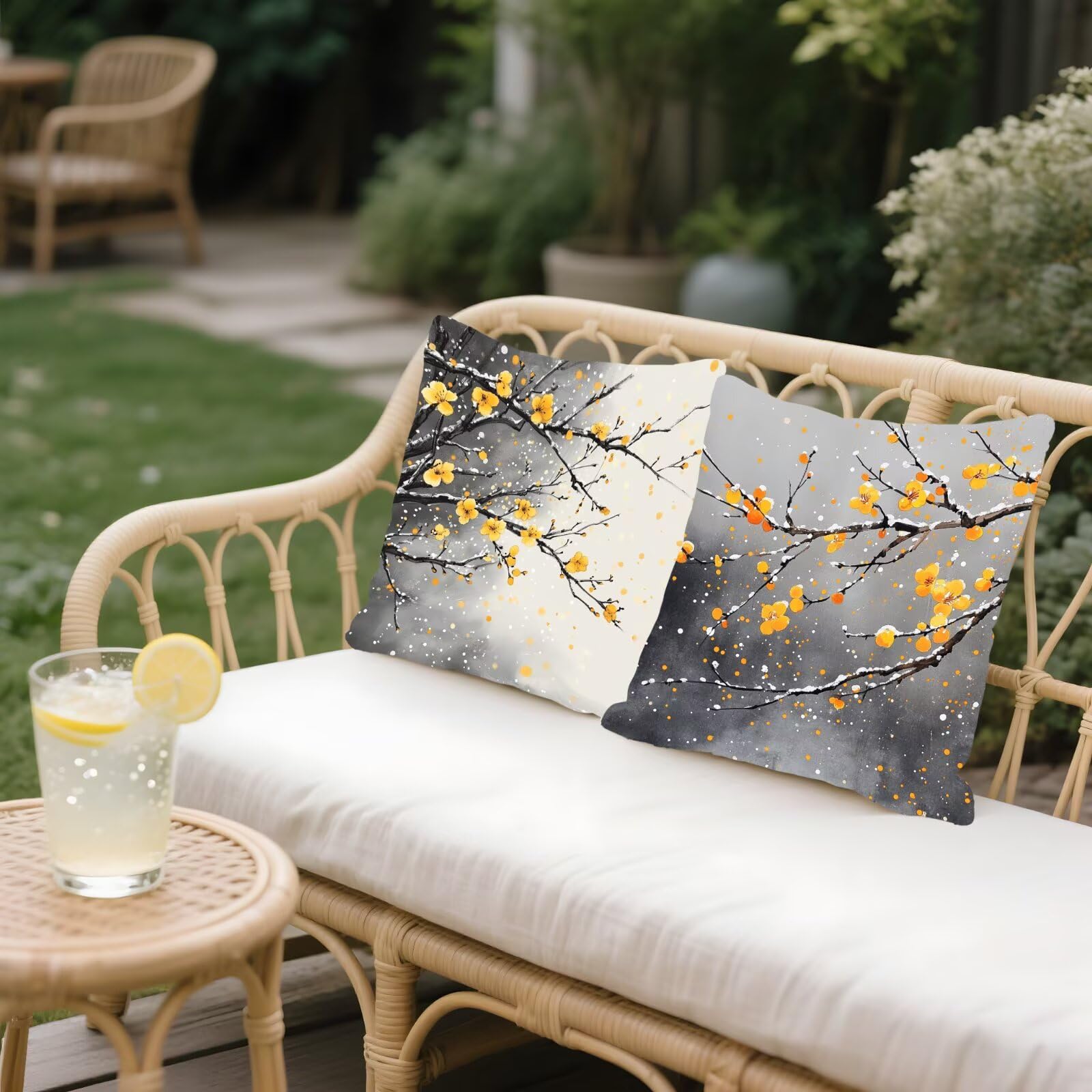 Cojines Sofa Fundas Cojines 40x40cm SúPer Suave Cojin Plano Invierno Juego de 4, Fundas Almohada Impermeable Exterior, Interior Y Exterior Cojin Decorativos, Para JardíN SalóN Regalos NavideñOs P-427