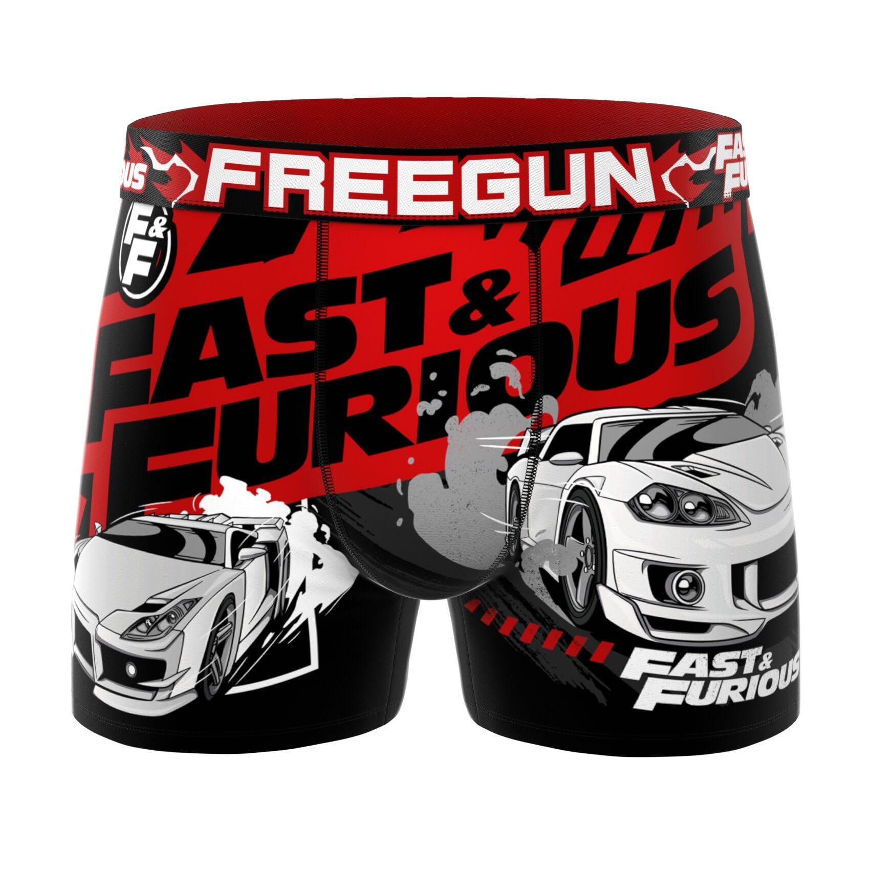 Freegun Boxer Enfant Fast and Furious, Caleçon Garçon, Confortable & Ultra-Doux (Lot de 3)