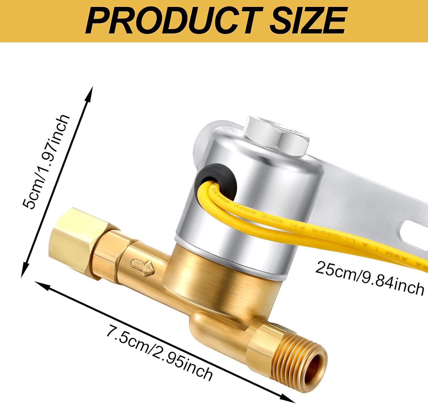 Mudder 4040 Humidifier Water Solenoid Valve, Brass, 24 Volt Compatible with Aprilaire Whole House Models 400, 500, 600, 600M, 558, 550A, 550, 568, 560A, 560, 700, 700M, 768, 760A, 760