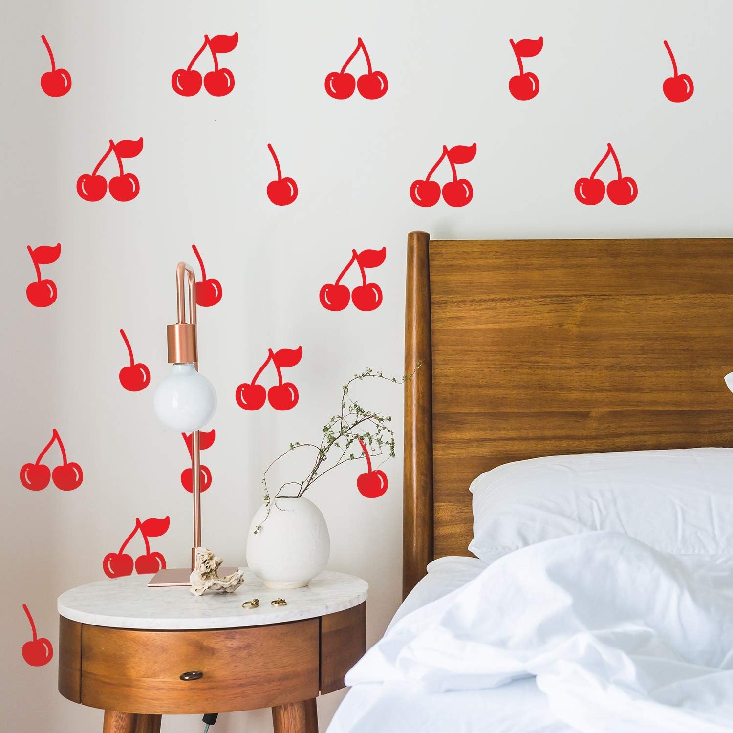 Set of 30 Vinyl Wall Art Decals Cherries from 4" to 4