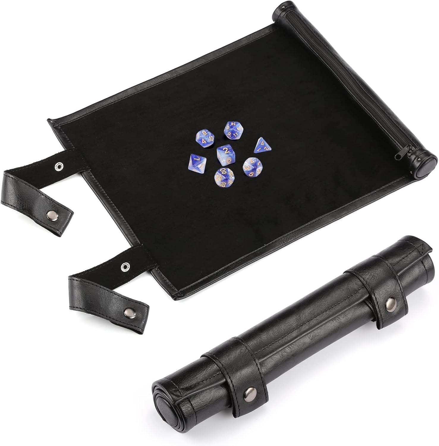 ROSELLE 2 in 1 Leather Dice Mat Dice Tray for DND Dice