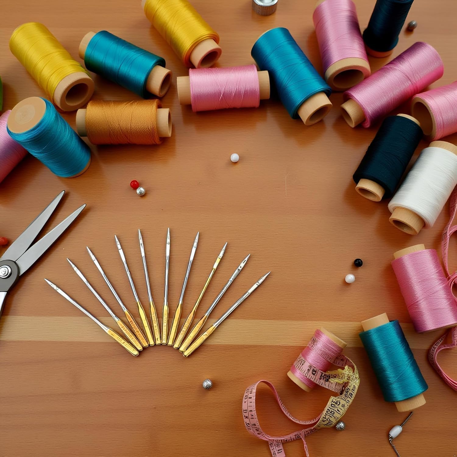 10Pcs Sewing Machine Needles, Large Eye Sewing Machine, Home Sewing Machine Needles, Sewing Macine (Size 16) - Image 2