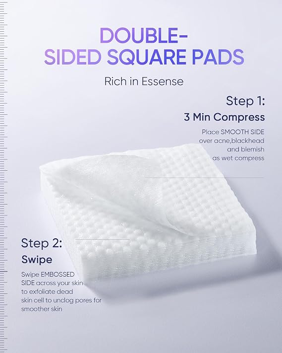 SKINTIFIC Gentle Exfoliating Pads with AHA BHA PHA & Niacinamide,Dual-Sided Acne Pore Cleanser for Smooth, Clear & Bright Skin, Soothing Toner Pads for Sensitive, Oily & Acne-Prone Skin(130ml)