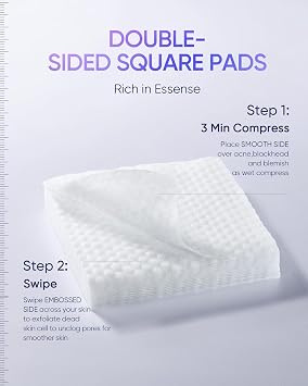 SKINTIFIC Gentle Exfoliating Pads with AHA BHA PHA & Niacinamide,Dual-Sided Acne Pore Cleanser for Smooth, Clear & Bright Skin, Soothing Toner Pads for Sensitive, Oily & Acne-Prone Skin(130ml)
