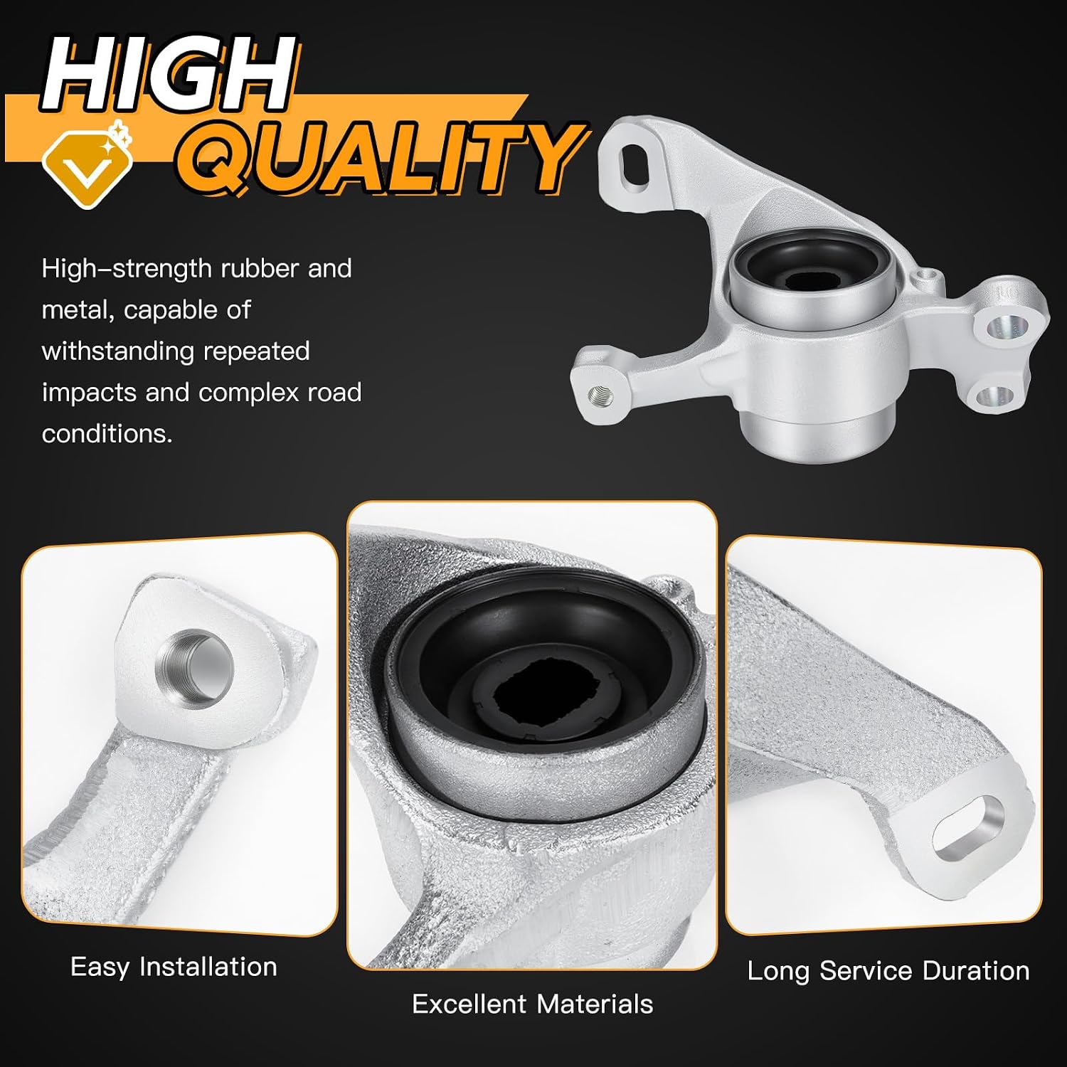 Front Lower Rearward Control Arm Bracket Fit for 1.5L 2.0L BMW M235i xDrive 228i Gran Coupe 2020-2024, X1 2016-2022, X2 2018-2023, Replace 31126882844 Suspension Control Arm Bushing (LH & RH)
