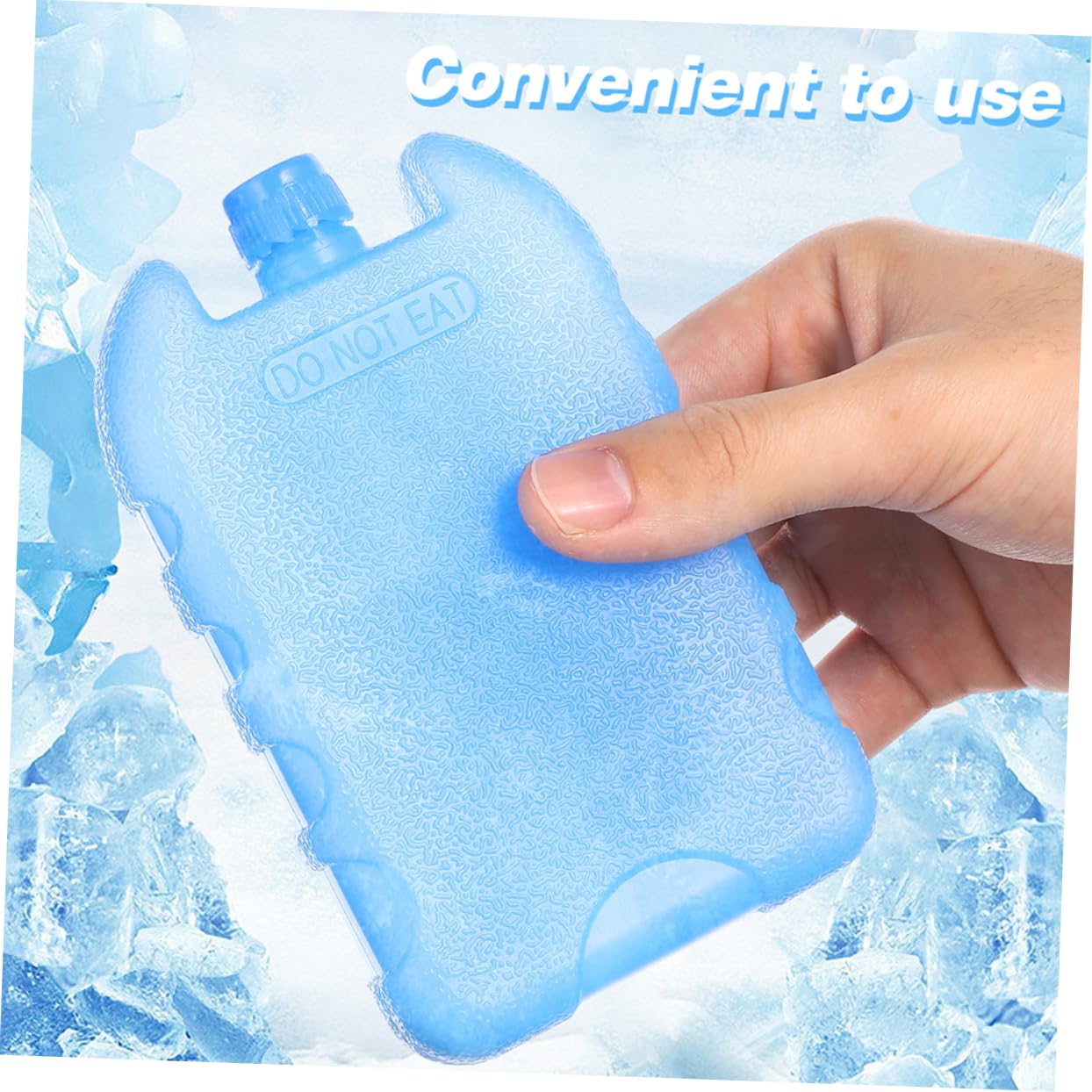 BESPORTBLE Lot De 5 Packs De Glace Réutilisables en Caoutchouc Sûr pour Le Transport Restaurant (6 Pièces X 5)