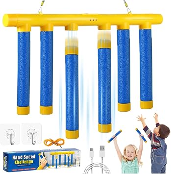Juguete de entrenamiento de reacci n con palos que caen,Entrenamiento para coordinaci n mano-ojo Entrenamiento de Reacciones con 3 Velocidades de Descenso Games Interactivos Para Ni os y Adultos