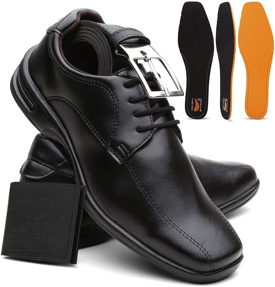Kit Sapato Masculino Confort Plus Leve E Macio + Cinto e Carteira em promoção! Veja a oferta e mais achadinhos de Sapatos Hoje é o melhor dia para comprar Kit Sapato Masculino Confort Plus Leve E Macio + Cinto e Carteira com aquele preço maroto! Promoção! Aproveite a oferta!