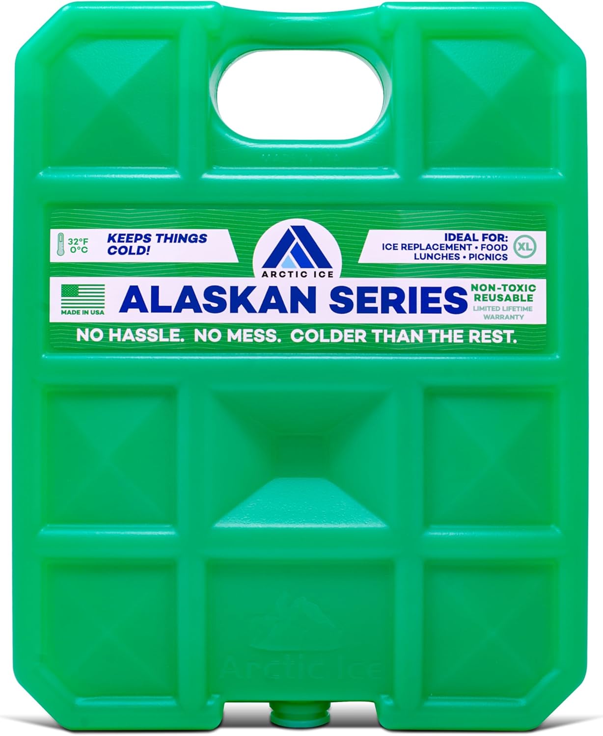 Arctic Ice Alaskan Series Long Lasting Reusable Ice Pack - Freezes at 32° Fahrenheit - Keeps Food & Drinks Cool Without The Risk of Freezing