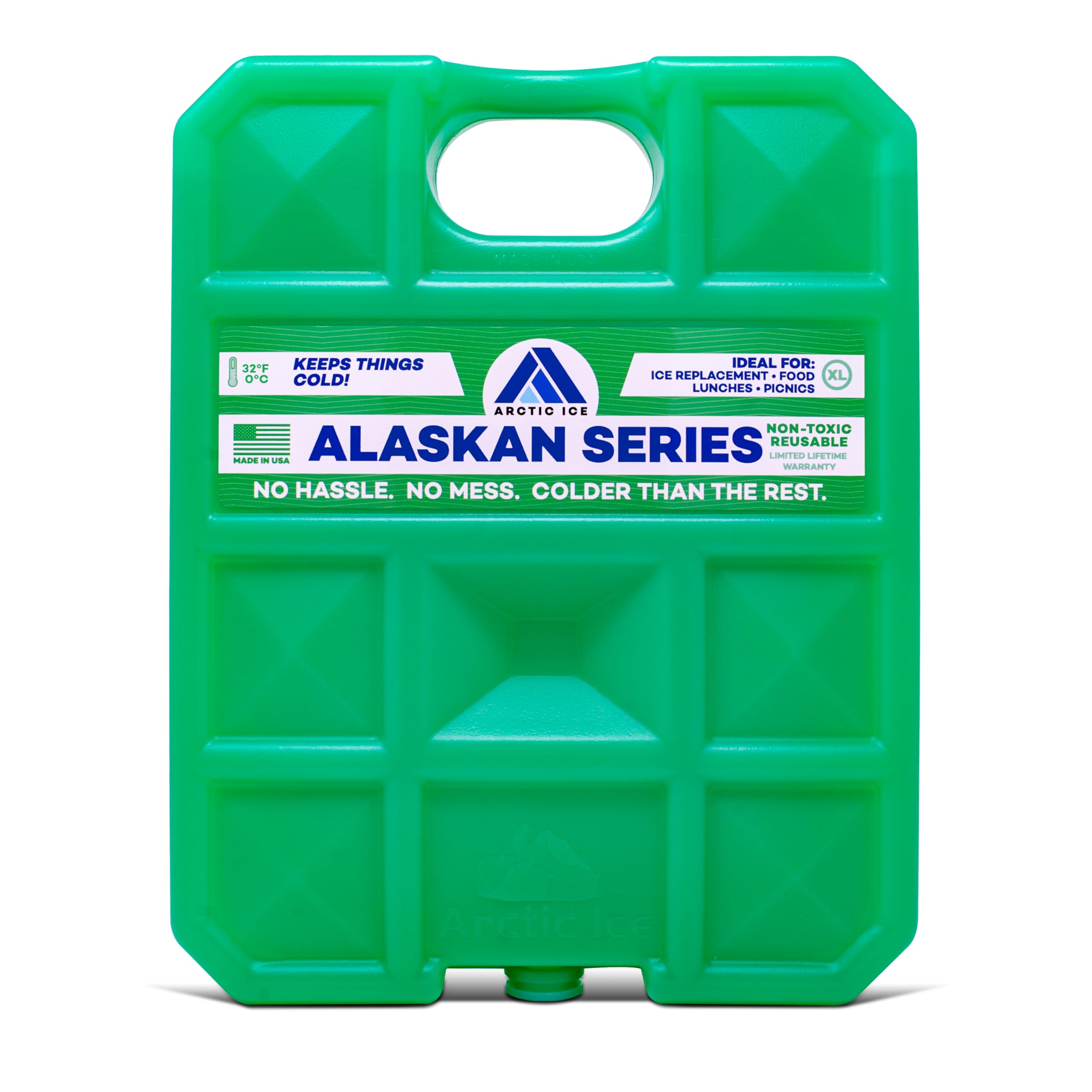 Arctic Ice Alaskan Series Long Lasting Reusable Ice Pack - Freezes at 32° Fahrenheit - Keeps Food & Drinks Cool Without The Risk of Freezing