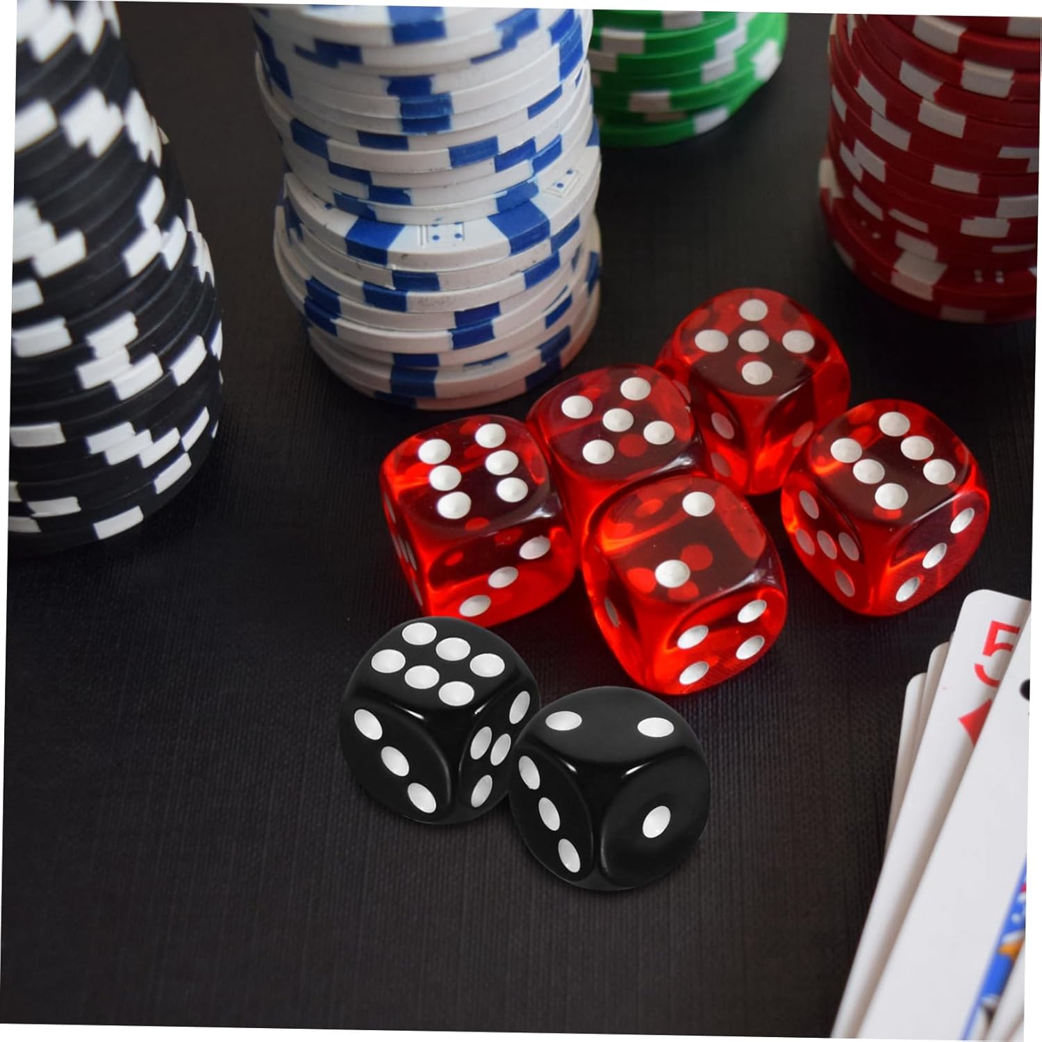 GALPADA 4sets 50pcs Acrylic Game Dice Lightweight Funny Dice for Board Games Parties Gatherings Props for Endless Fun 50pcs*4