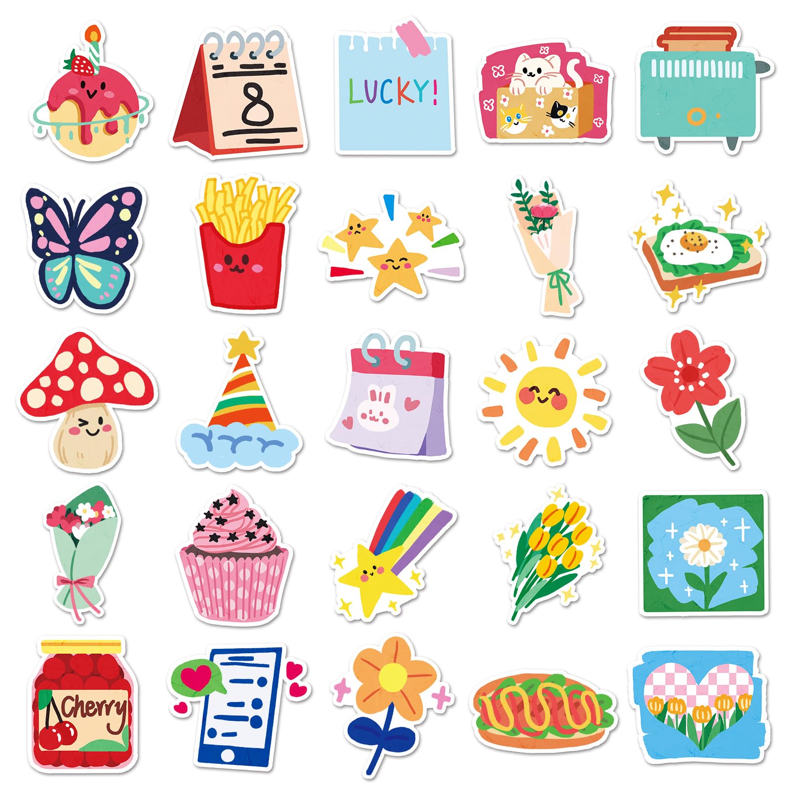 Set di 50 adesivi per strumenti musicali, per auto, laptop, skateboard, bici, ciclomotori, moto, computer, adatti per adulti e bambini
