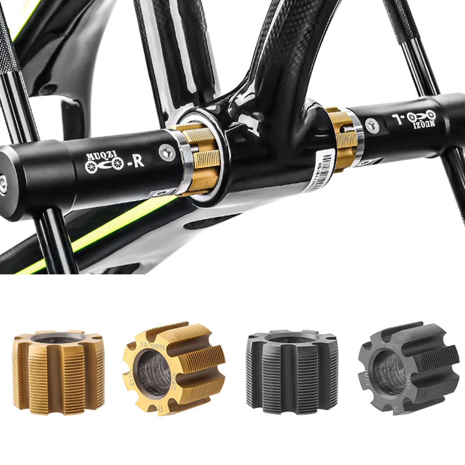 Bike Bottom Bracket Tapping Tool Thread Parts 1.37in X 24T BB68 BB73 Bottom Bracket Milling Cutter Tapping Tool