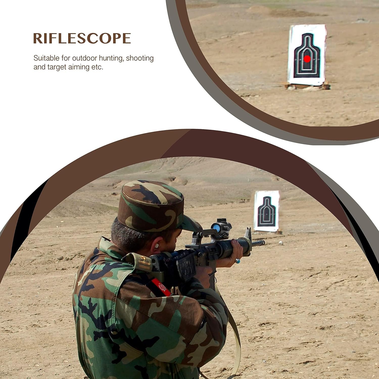 KinZon Viseur Point Rouge, Lunette de visée pour Carabine Optique 30mm Rouge Vert, Réglages de luminosité avec 22mm/11mm Weaver Picatinny Rail Mount, Chasse Airsoft
