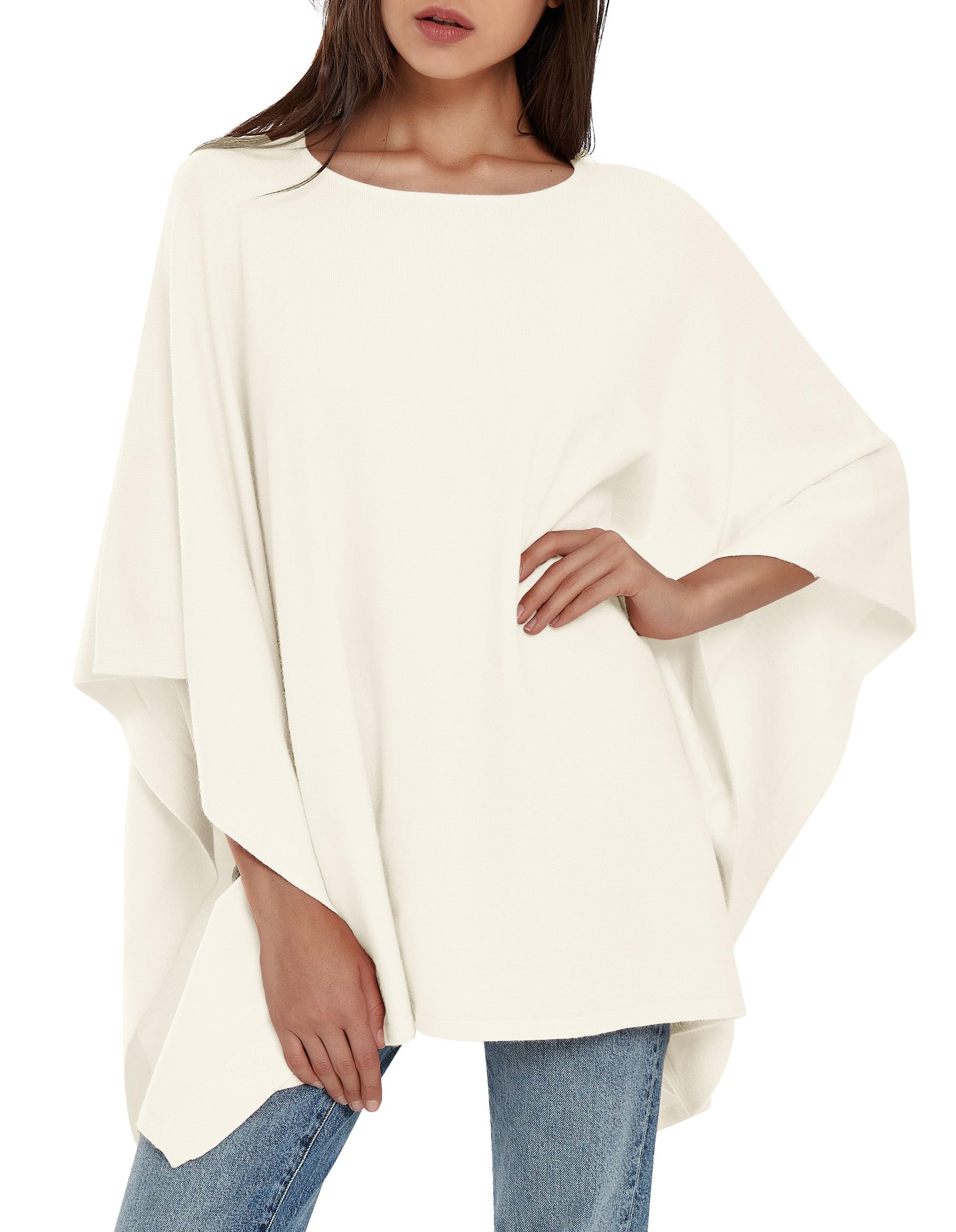 puli Women's Pullover Poncho Sweater Oversized Loose Fit Soft Shawl Layering Tops for Office Travel Daily Wear,Fall Winter-picture-33