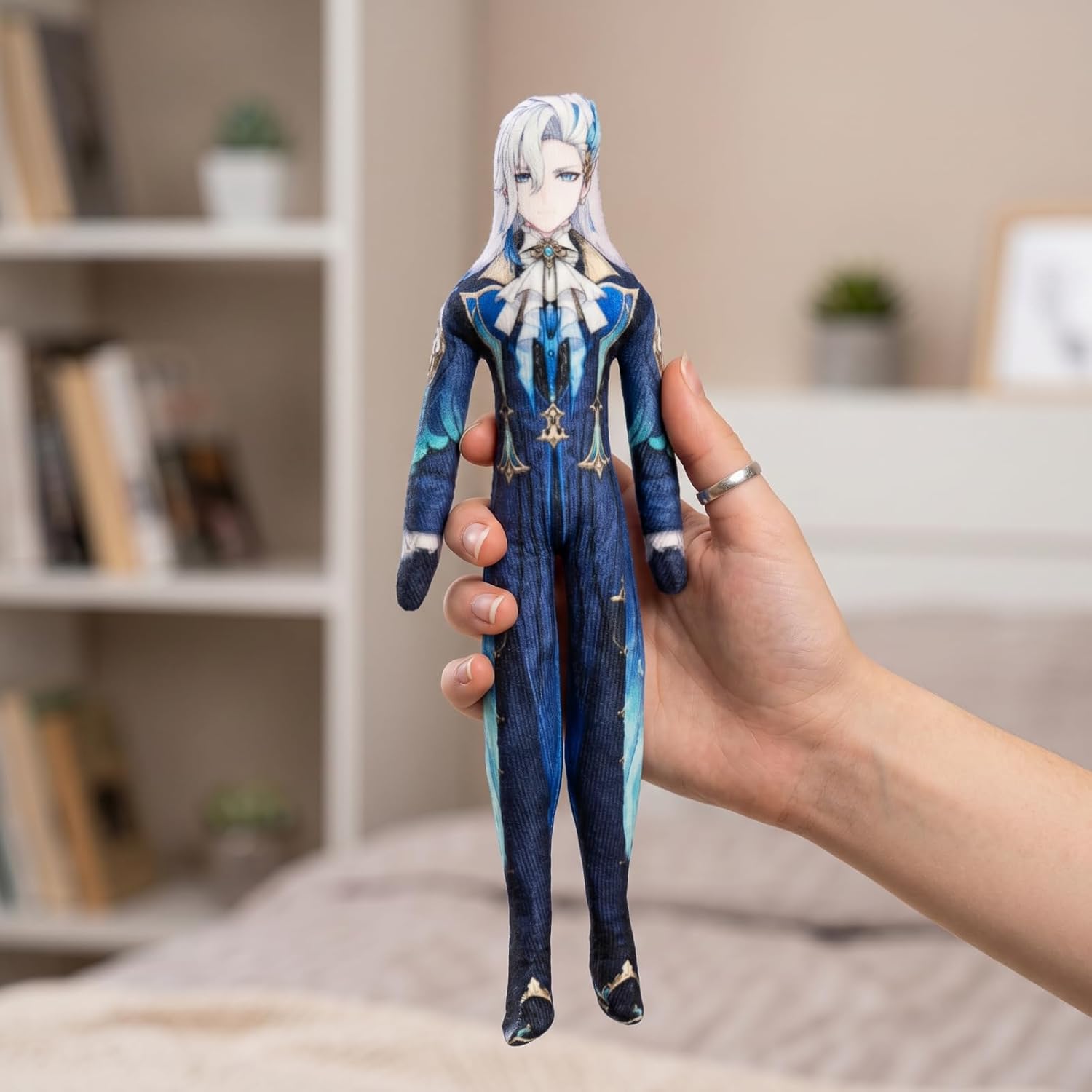 Neuvillette Anime Figure Keychain for Adult Fans, Genshin Impact Collectible Bag Hanging Keyring image 4