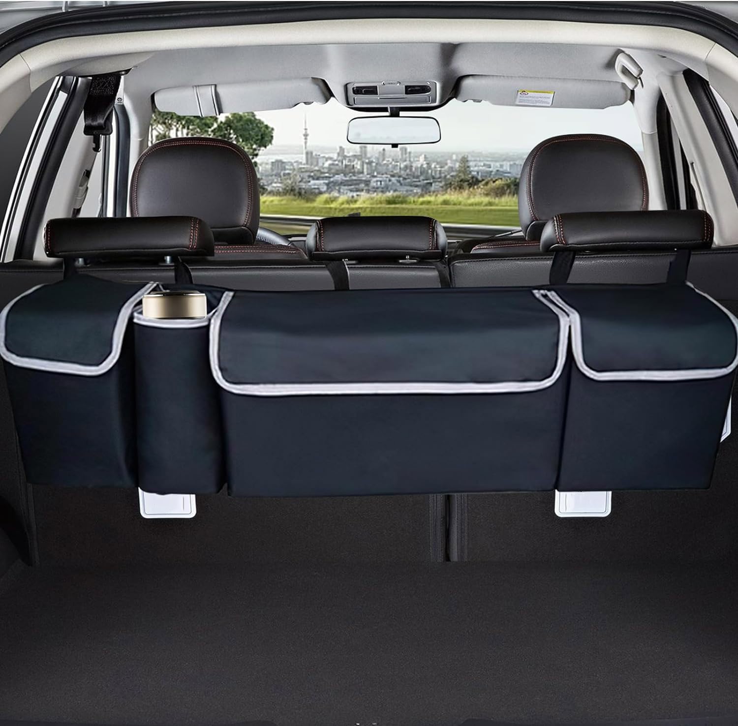 Organisateur de Coffre de Voiture pour Jeep Cherokee/Commander/Compass/Renegade, Sac de Coffre Pliable et Etanche, Grand Espace de Rangement