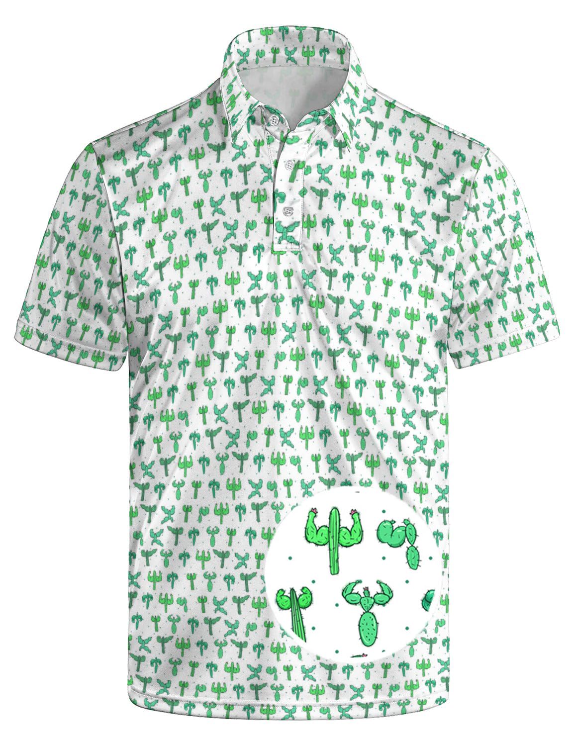 Men's Funny Golf Shirt Short Sleeve, Casual Polo Shirts for Men
