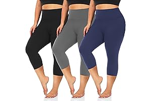 We Fleece 3-Pack Plus Size Capri Leggings: Perfect Athleisure Wear for Curvy Women