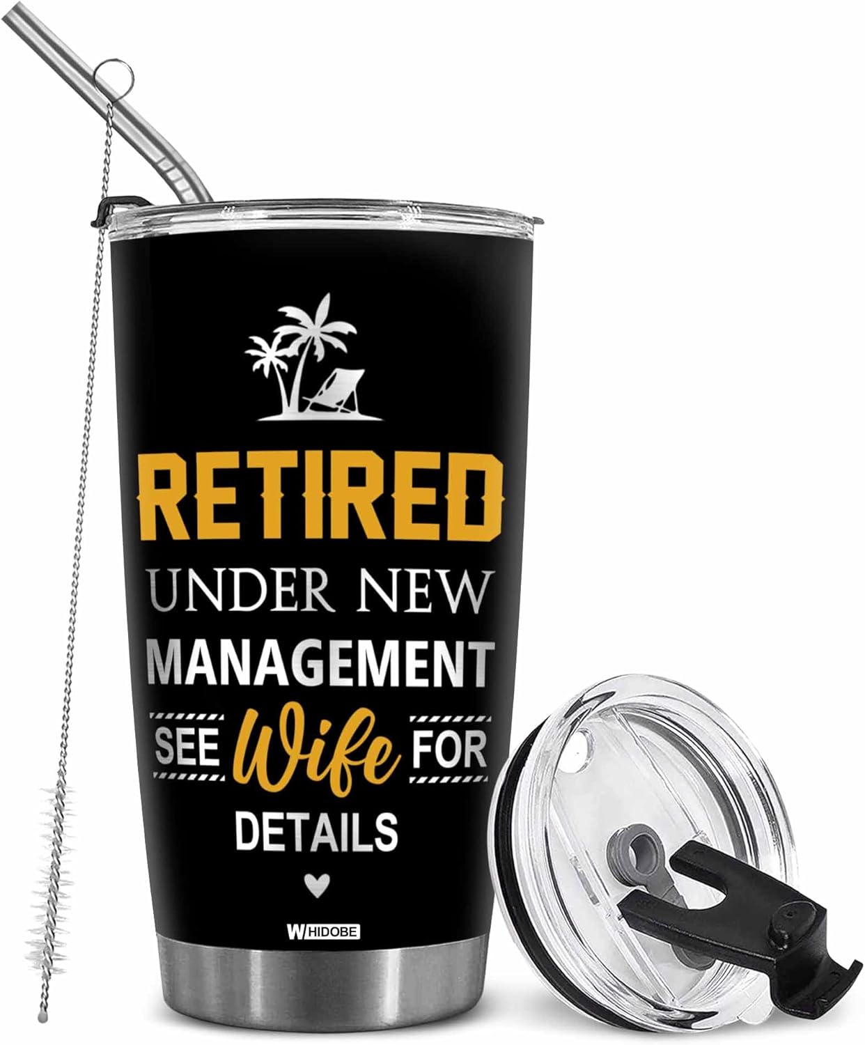 WHIDOBE Retirement Gifts Retirement Tumbler Retired