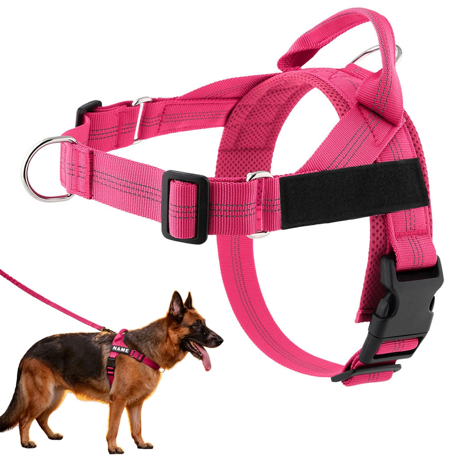 ParoPet No Pull Adjustable Dog Harness, Breathable Comfort Pet Walking Vest Harness with Secure Buckle Design, Ideal for Medium Large Dogs Daily Travel Activities and Outdoor Walking Training