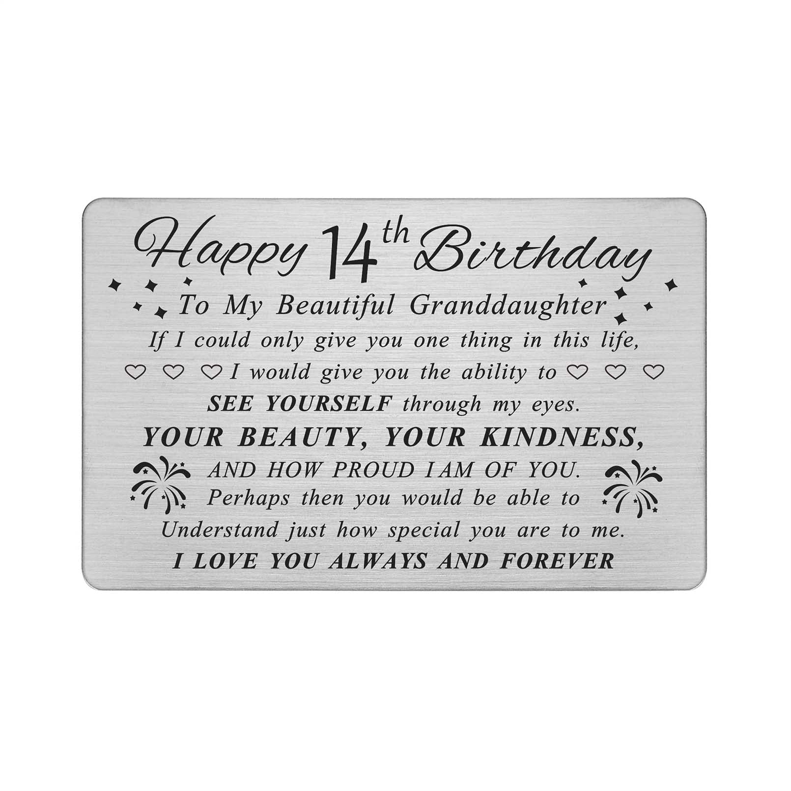 Geburtstagskarte Zum 14. – Buntes Kuchen-Design, 12,7 X 17,8 Cm, Innen Blanko, Mit Umschlag