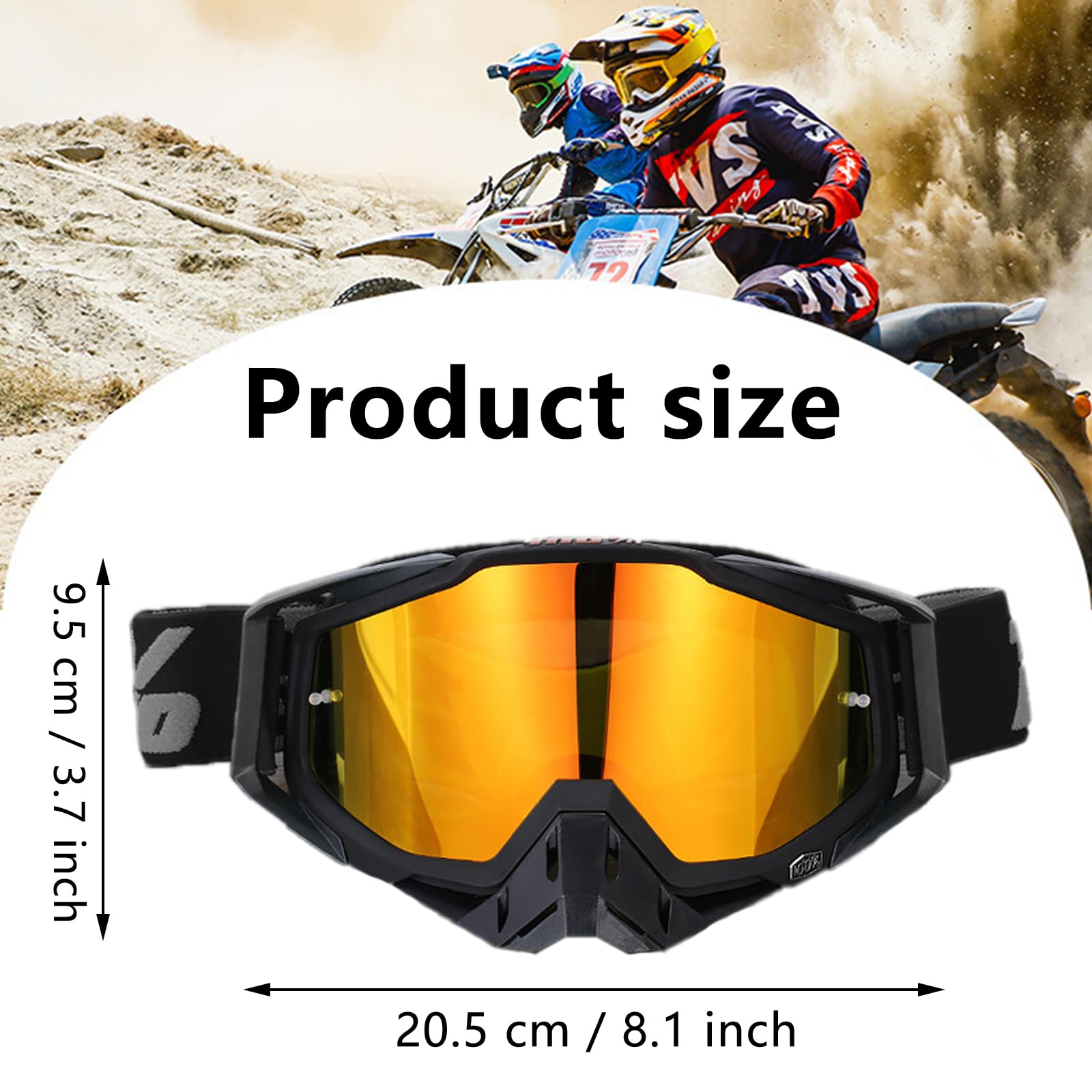 Occhiali Motocross, Occhiali da Sci, Occhiali Da Moto Antipolvere, Occhiali per Gli Sport all'Aria Aperta, per Mountain Bike