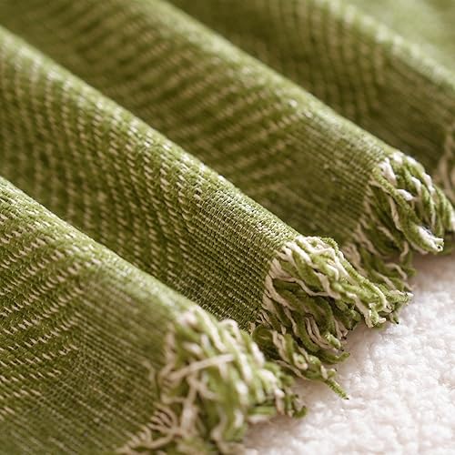 Miniatura 5 de RAMEFILD Funda verde para sofá modular de 3 cojines, de felpilla en espiga de espiga, protector de mascotas para perros, muebles (verde salvia, XXL,