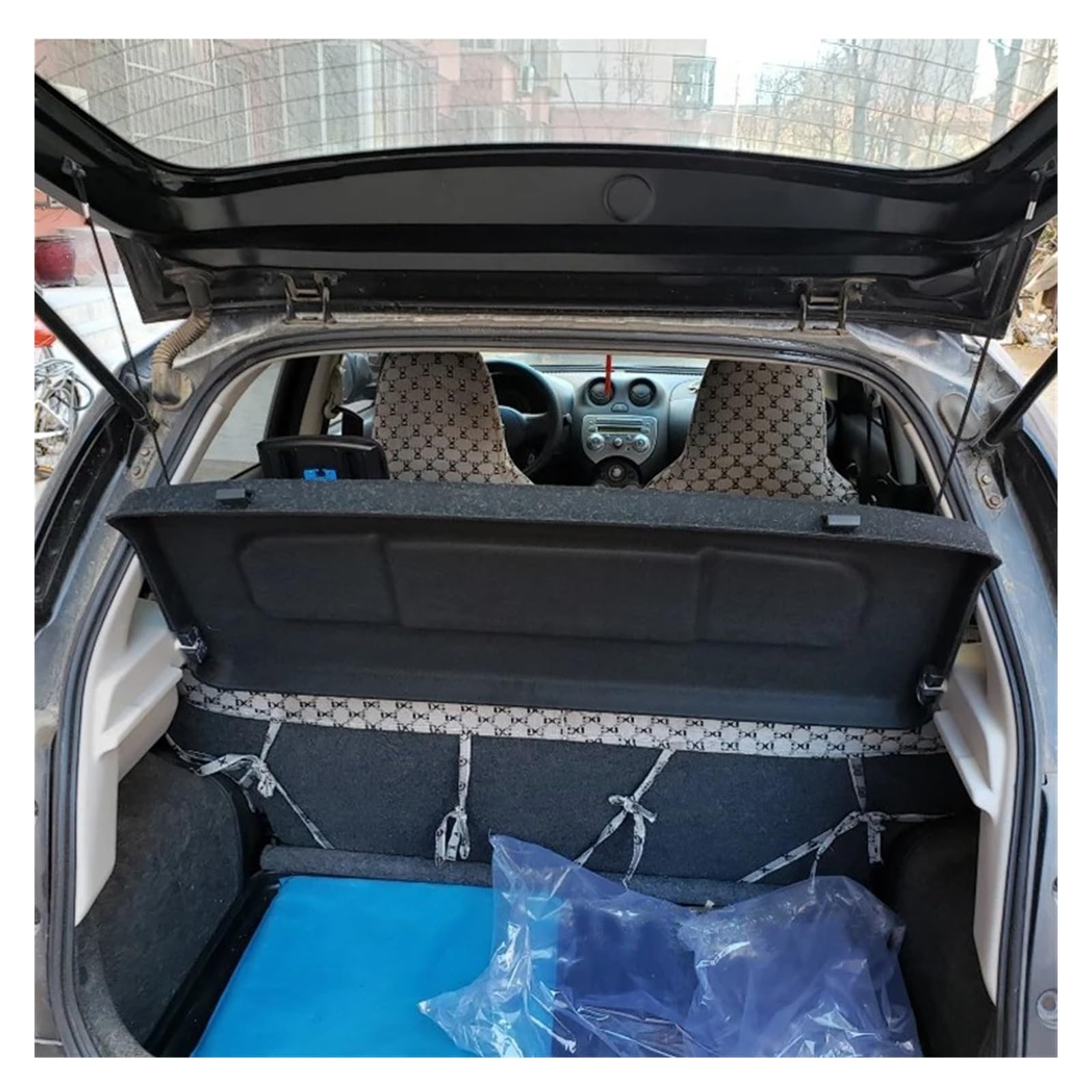 Copertura Bagagliaio per Nissan per Marzo per Micra Accessori Interni Auto Copertura per Bagagliaio Non Retrattile Portapacchi Anti-Peeping Cofano Bagagliaio