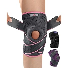 ABYON Adjustable Knee Brace for Men & Women - Maximum Support with Dual Side Stabilizers & Crossed Compression Straps for Meniscus Tear, ACL, MCL, LCL, Patella Injury and Post-Surgery Recovery - Please Check How To Size Video