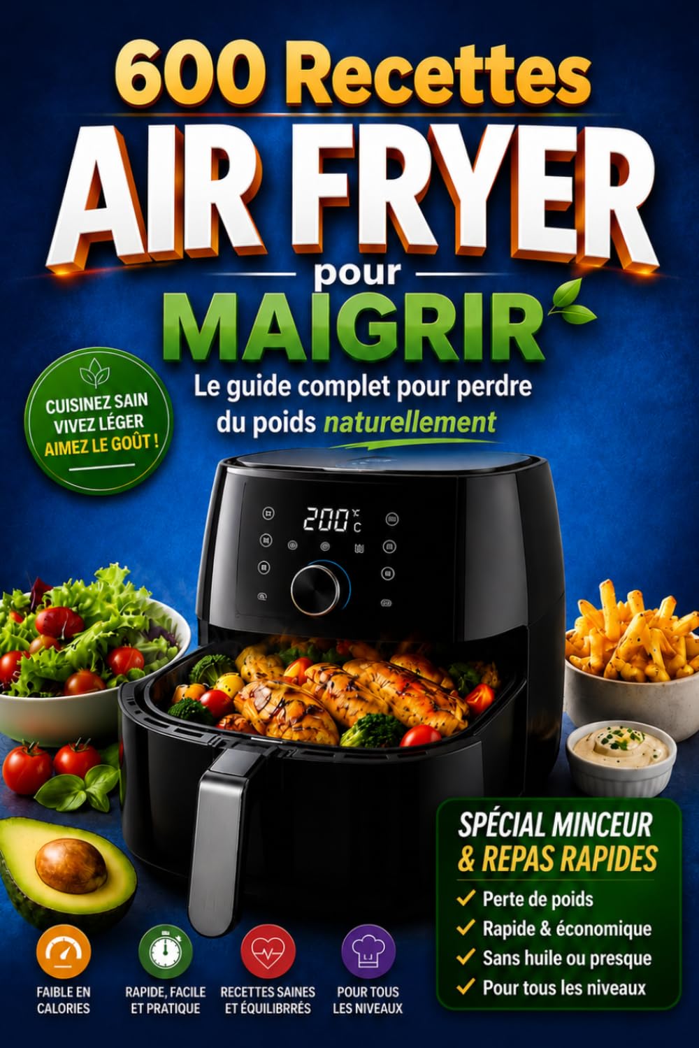 600 Recettes Air Fryer pour Maigrir: Le guide complet pour perdre du poids naturellement