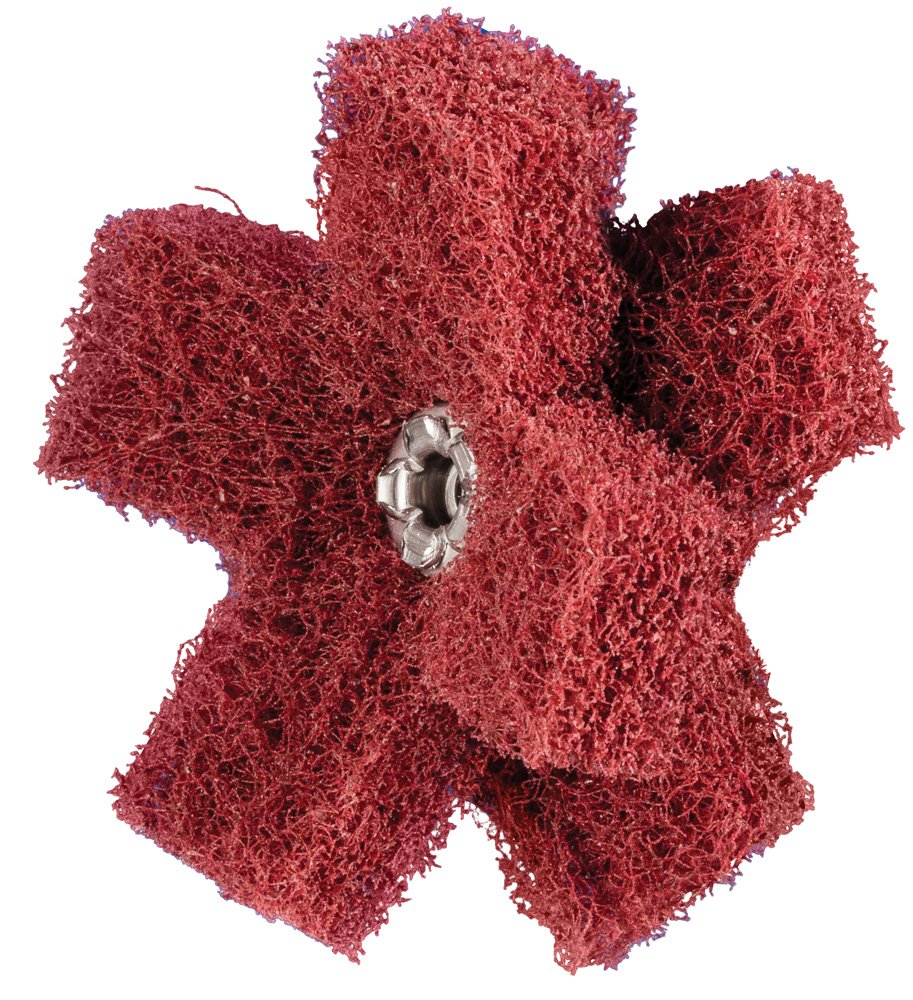 PFERD 44214 Polinox Non-Woven Abrasive Cross Buffing Wheel, 2" Diameter, 2 Layers, 280 Grit, 9,500 RPM (Pack of 20)