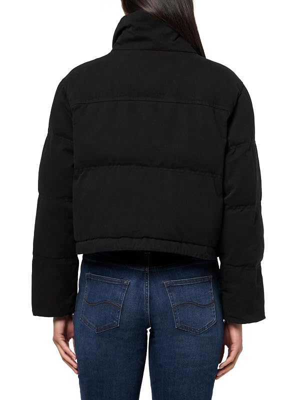 Levi's Women's Cropped Cotton Puffer, Black, Medium by Levi's - Image 2