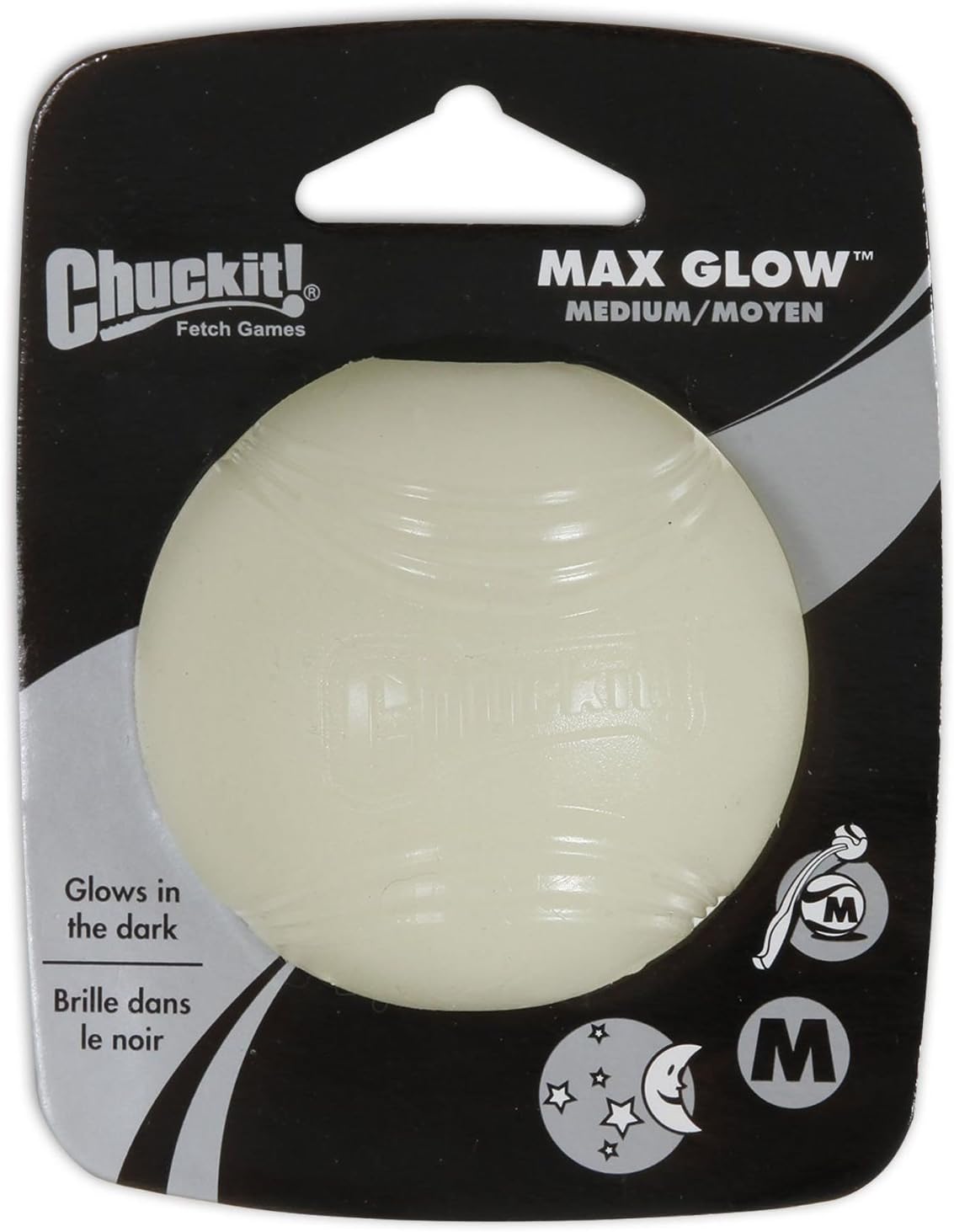 Canine Hardware Chuckit MAX Glow in The Dark Ball Light Play Fetch Ball Dogs (M)