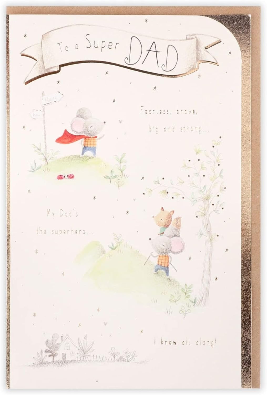 Clintons: Father's Day Card Super Dad, Super Mouse, Dad on Father's Day Card, Fathers Day Card, 165 x 254, multi-color, 1165759