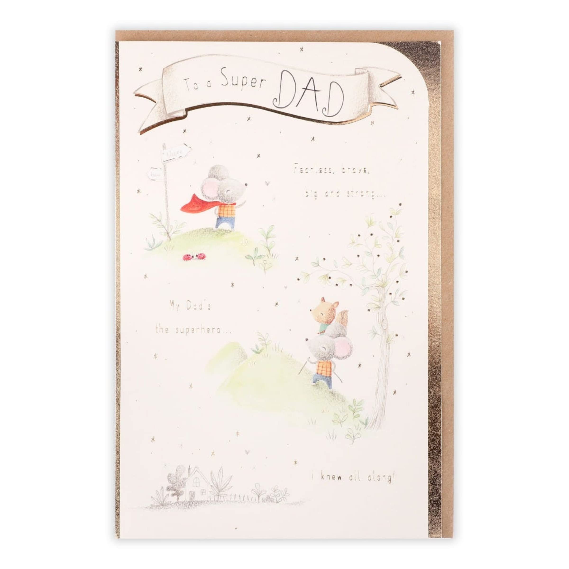 Clintons: Kartka na Dzień Ojca Super Dad, Super Mouse, Dad on Father's Day Card, Kartka na Dzień Ojca, 165 x 254, wielokolorowa, 1165759