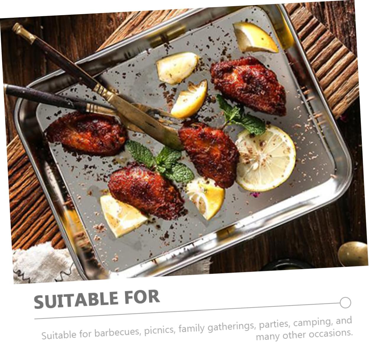 VOSAREA 3Pcs Stainless Steel Baking Pan Versatile Cookie Baking Sheet Food Serving Tray Oven for Roasting Steaming Storage