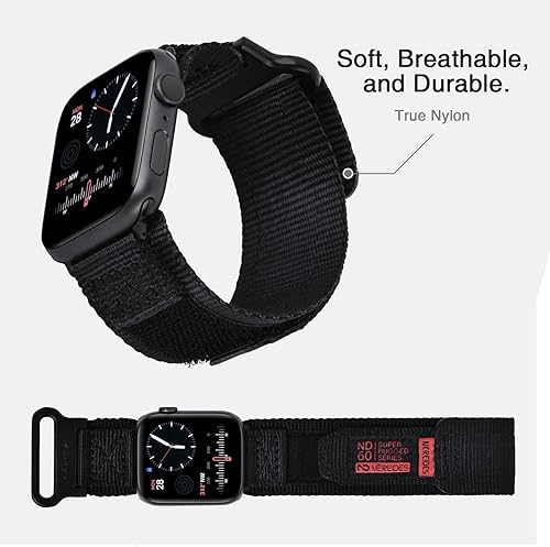 Vista 168 de Nereides Correa deportiva de nailon resistente con diseño de bucle tejido compatible con correa de Apple Watch, para iWatch de 1.65, 1.73, 1.77