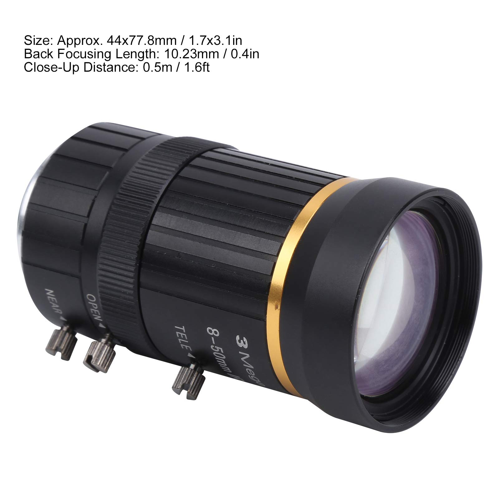 KP850 3MP 850mm 1 2 C Mount Przemysłowy Obiektyw Mikroskopu Ręczne Ustawianie Ostrości do Mikroskopii Kontrolnej