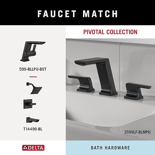 Miniatura 6 de Delta Faucet 79924-BL - Toallero pivotal, 24 pulgadas, negro mate, 24 pulgadas