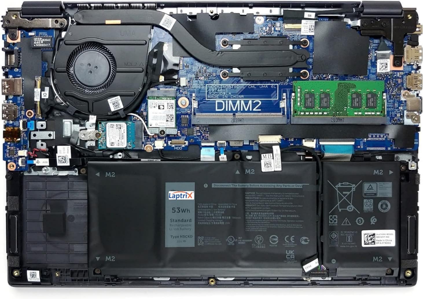 H5CKD Laptop Battery Compatible for Dell Vostro 5300 5401 5501 5402 5502 Latitude 3120 3410 3510 Inspiron 5300 5401 5408 5501 5508 5400 7405 7300 7500 2-in-1 Series 07T8CD 9077G
