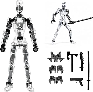 Feetcant Titan 13 Action Figure,2026 New Lucky Robot 13 Action Figures,3D Printed Action Figures for BoysTransparent-1pc
